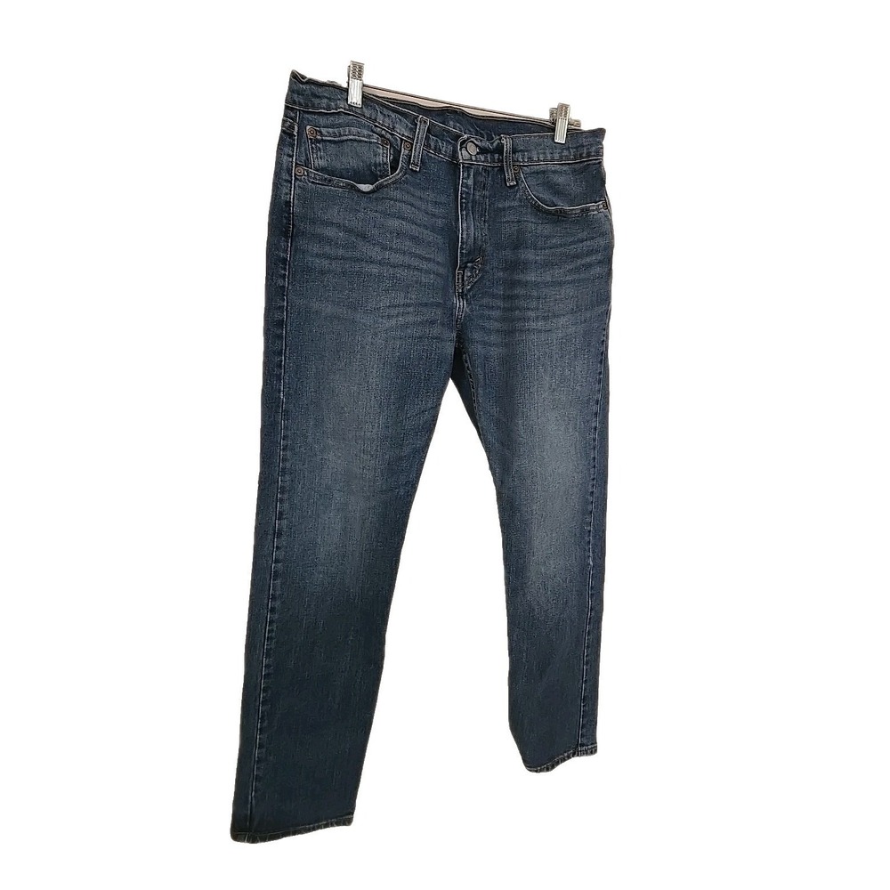 Levis 502 Jeans Mens 34x32 Blue Denim Tapered Fit‎ Medium Wash Stretch Straight